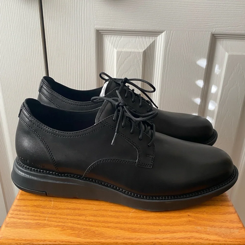 NWOT!‎ COLE HAAN Grand Atlantic Black Leather Oxford SZ 11.5M